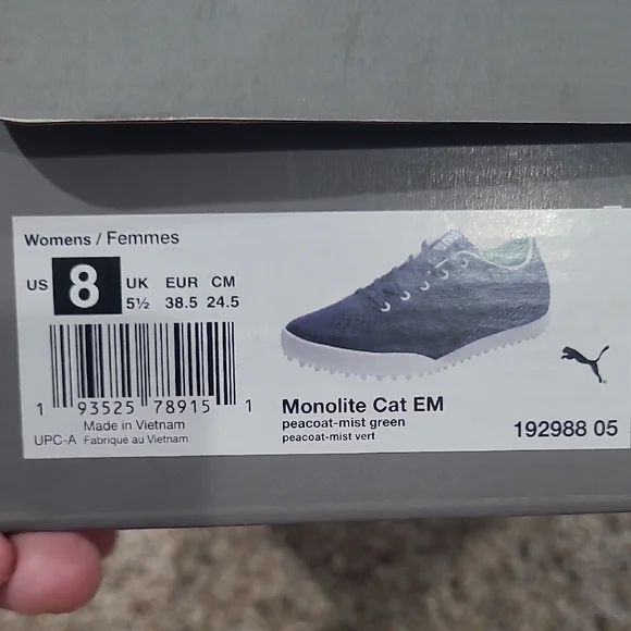 Puma Women's Navy and Mint Golf Shoes - Picture 2 of 4